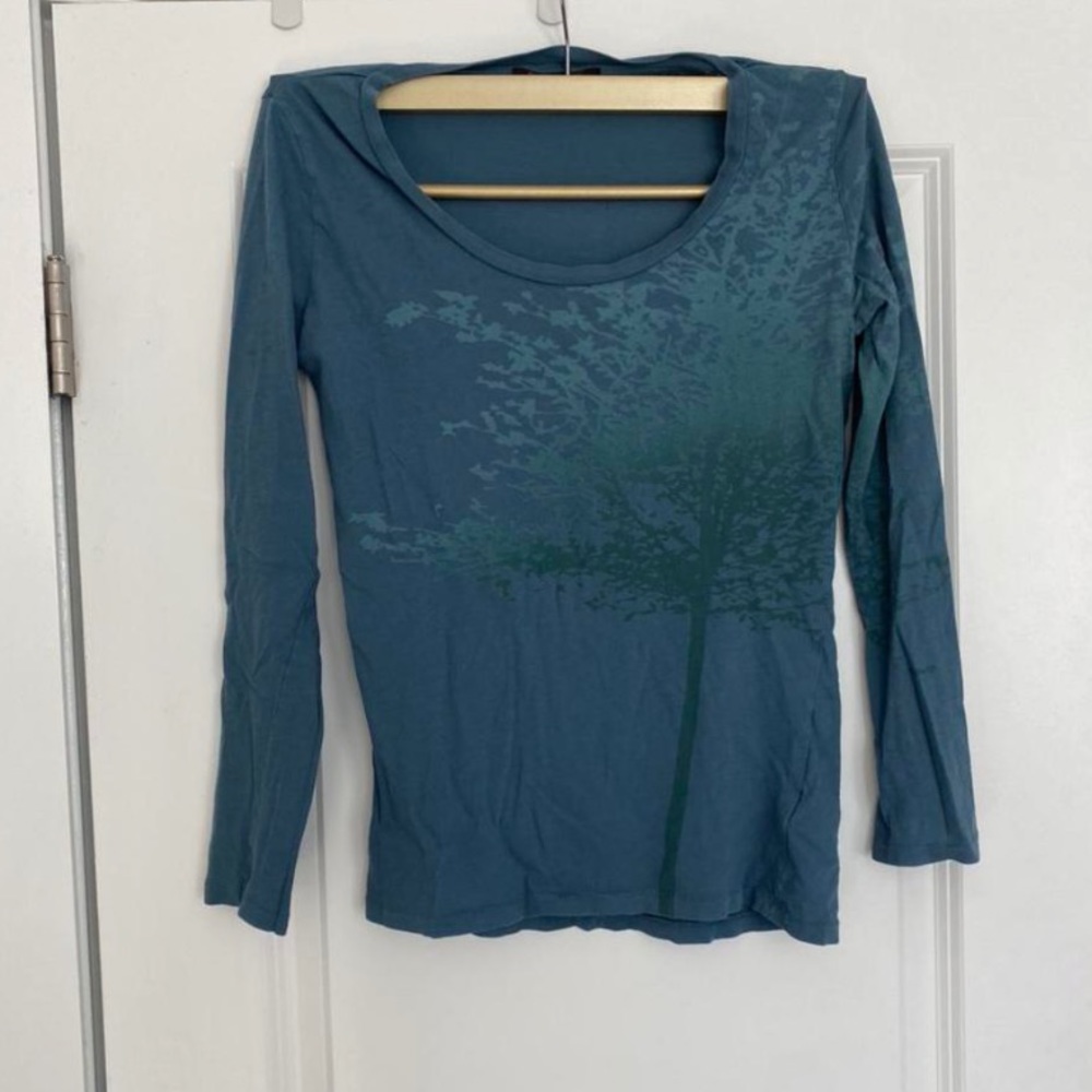 Miss Sixty M60 long sleeve top tree print in color ocean